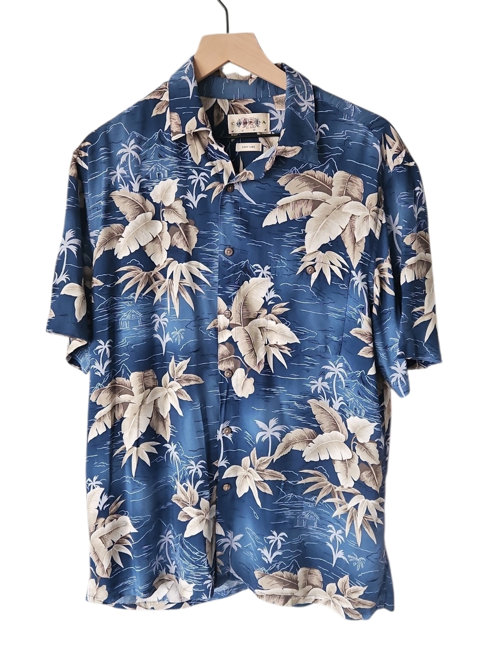 Campia Mens Large Florsl Short Sleeve Shirt
